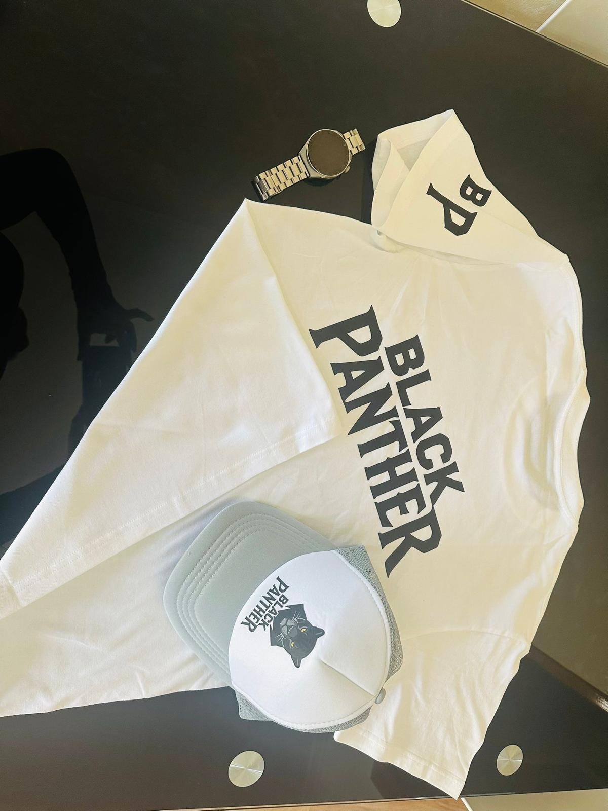 Black Panther T-shirt closeup